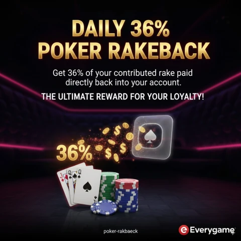 Daily 36% Poker Rakeback